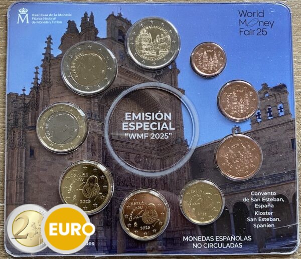 Euro set BU FDC Spain 2025 + 2 euro Salamanca - WMF