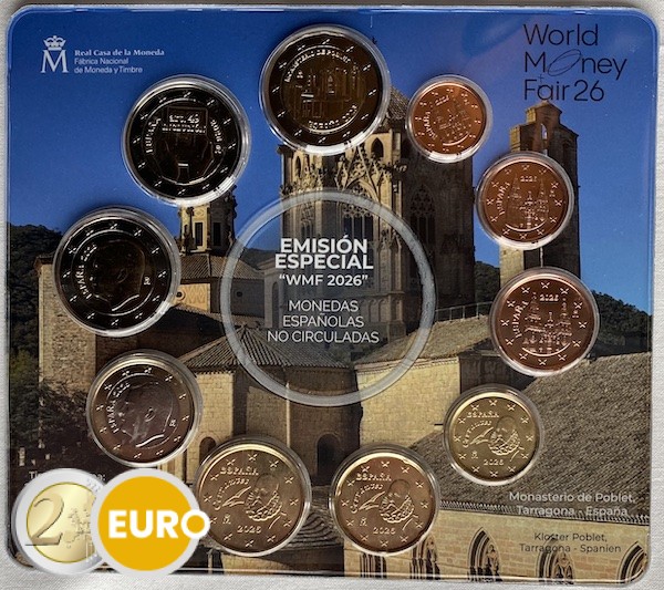 KMS Spanien 2026 Stgl. + 2 x 2 Euro - WMF