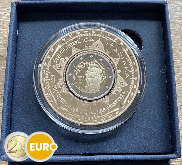2 Euro Italien 2025 - Amerigo Vespucci PP + 10 Euro