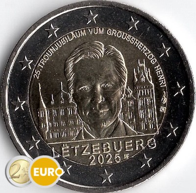 2 euro Luxemburg 2025 - 25 jaar troonsbestijging Henri UNC