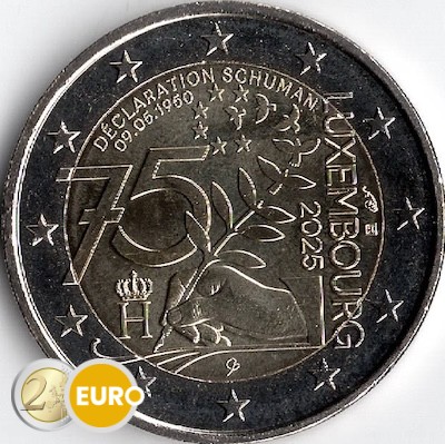 2 euro Luxemburg 2025 - 75 jaar Schumanverklaring UNC