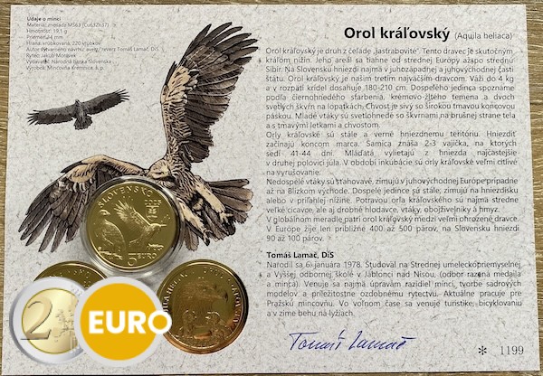 5 Euro Slowakei 2025 - Kaiseradler UNZ mit Echtheitszertifikat
