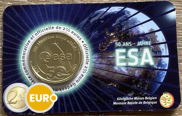 2,50 Euro Belgien 2025 - ESA Stgl. Coincard FR