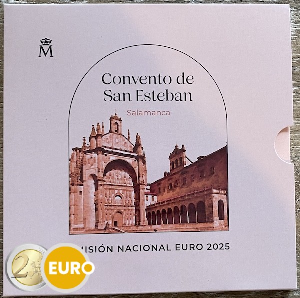 Série euro BU FDC Espagne 2025 + 2 euros Salamanque