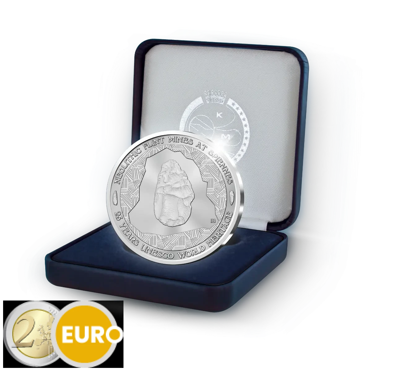 10 Euro Belgien 2025 - Feuersteinminen von Spiennes PP Silber