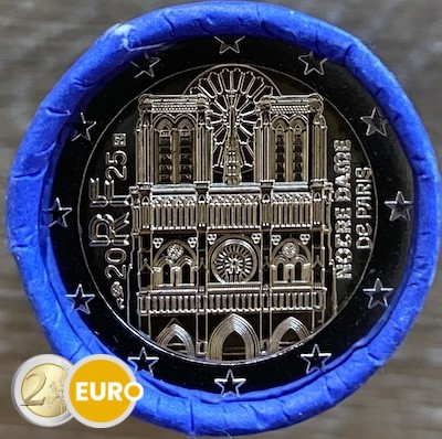 Rolle 2 Euro Frankreich 2025 - Notre Dame von Paris Stgl.