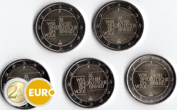 2 Euro Deutschland 2025 - ADFGJ Deutsche Einheit UNZ