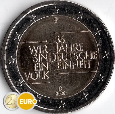 2 Euro Deutschland 2025 - Deutsche Einheit UNZ