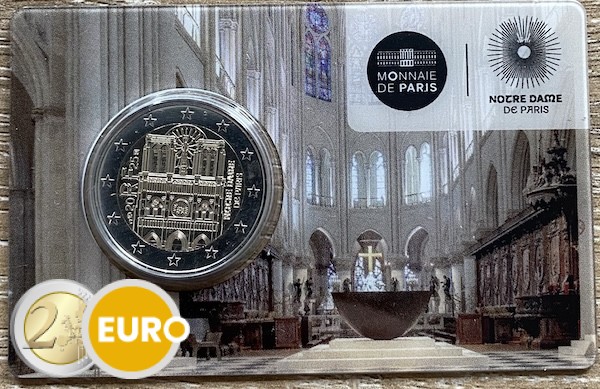 2 Euro Frankreich 2025 - Notre Dame von Paris Stgl. Coincard