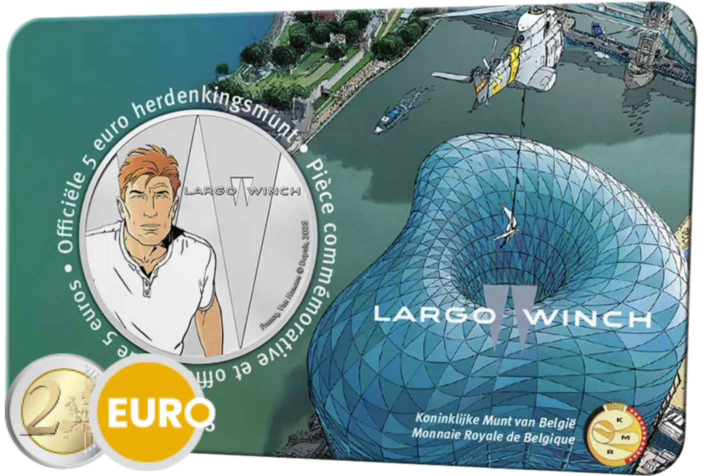 5 Euro Belgien 2025 - Largo Winch Stgl. Coincard Farbig
