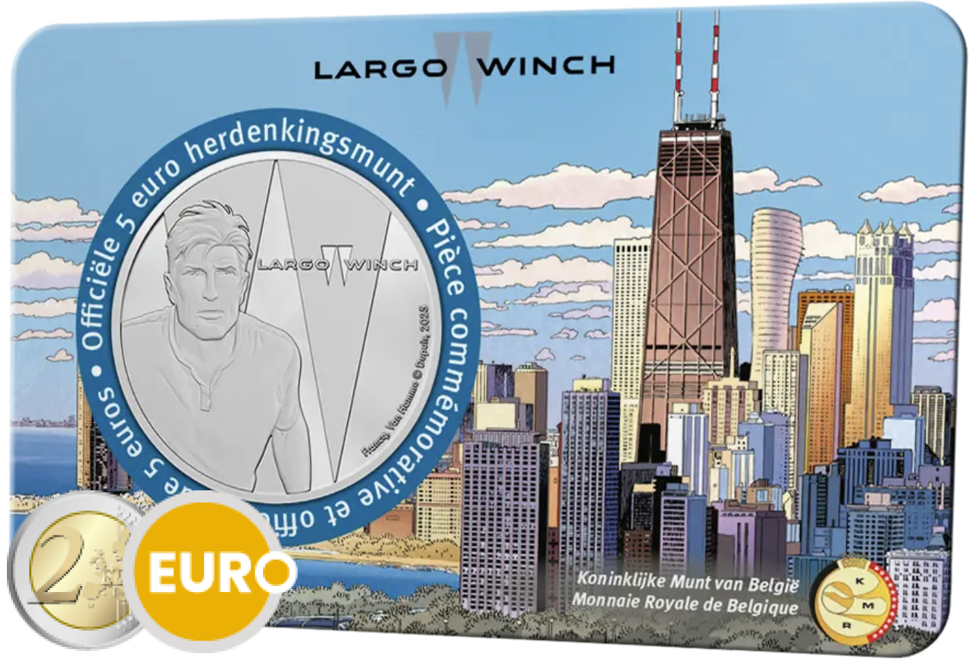 5 Euro Belgien 2025 - Largo Winch Stgl. Coincard Relief