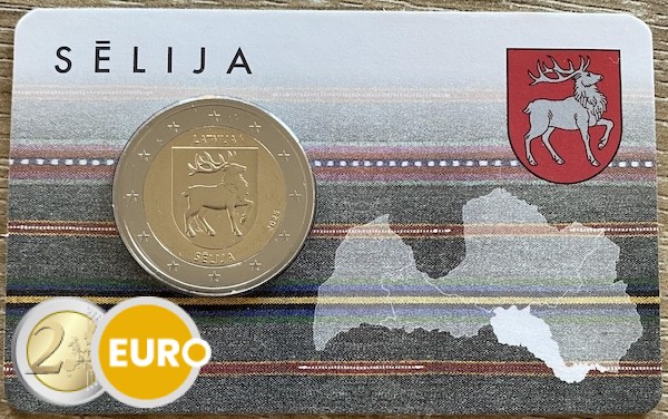 2 Euro Lettland 2025 - Wappen von Sēlija Stgl. Coincard