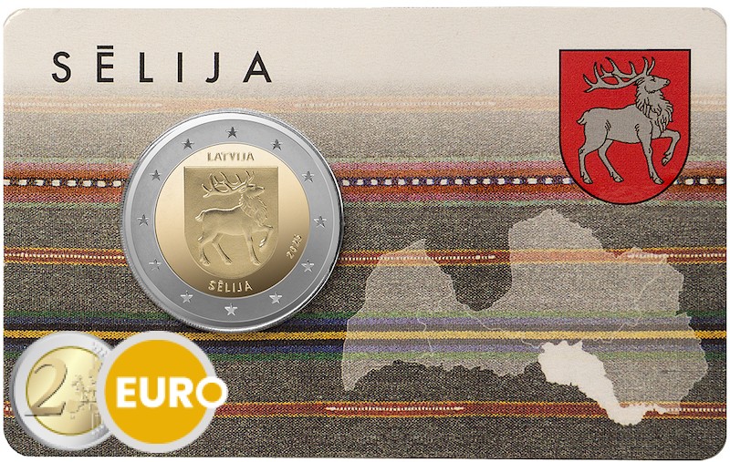 2 Euro Lettland 2025 - Wappen von Sēlija Stgl. Coincard