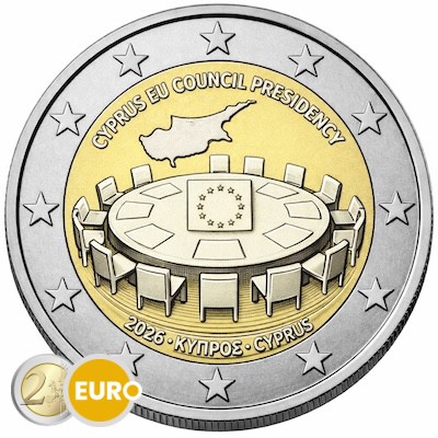 2 Euro Zypern 2026 - EU-Ratspräsidentschaft UNZ