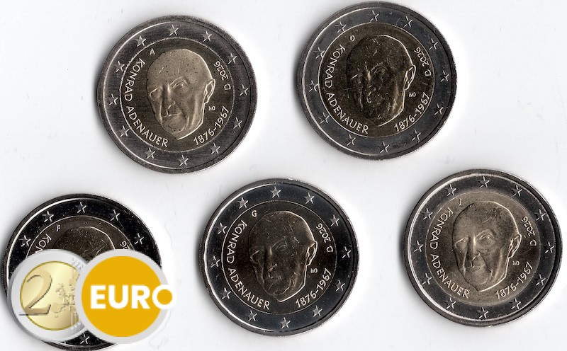 2 Euro Deutschland 2026 - ADFGJ Konrad Adenauer UNZ