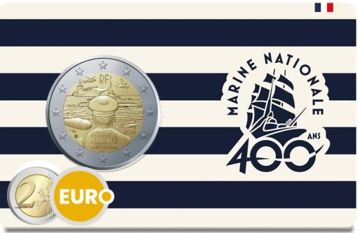2 Euro Frankreich 2026 - Französischen Marine Stgl. Coincard