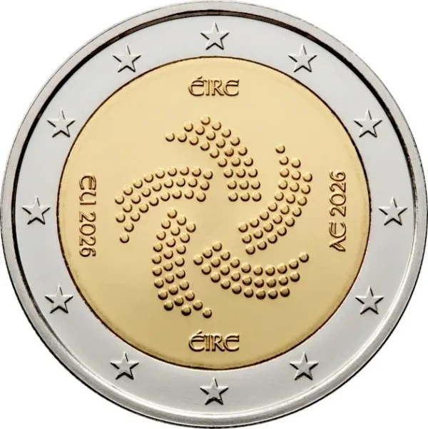 2 euro Ierland 2026 - EU-voorzitterschap UNC