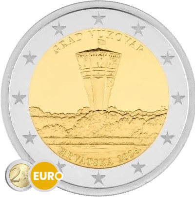 2 Euro Kroatien 2026 - Wasserturm Vukovar UNZ