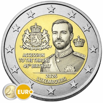2 Euro Luxemburg 2026 - Thronbesteigung Guillaume UNZ