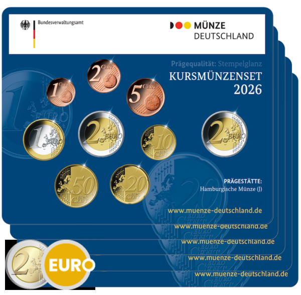 KMS Deutschland 2026 ADFGJ Stgl. + 2 Euro Bremen