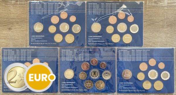 Euro set BU FDC Duitsland 2026 - ADFGJ + 2 euro Bremen