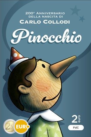 2 Euro Italien 2026 - Carlo Collodi Pinocchio Stgl. Coincard
