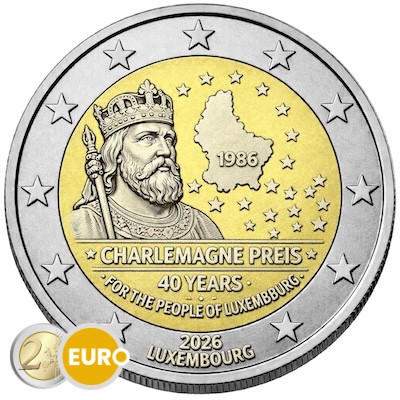 2 Euro Luxemburg 2026 - Karlspreis UNZ
