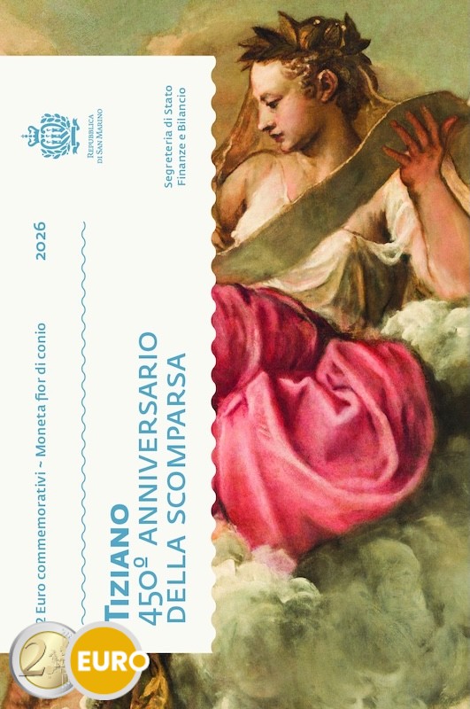 2 Euro San Marino 2026 - Tizian Tiziano Vecellio Stgl.