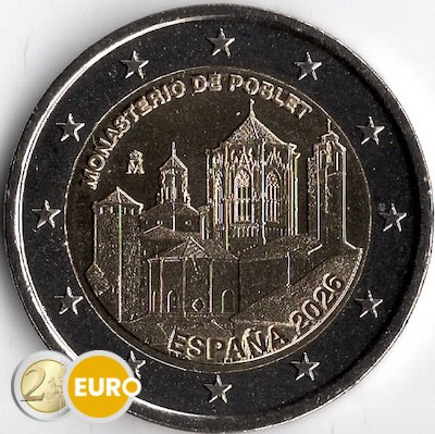 2 Euro Spanien 2026 - Kloster Poblet UNZ