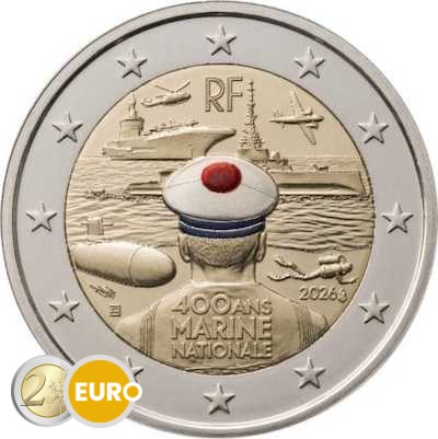 2 Euro Frankreich 2026 - Französischen Marine PP Farbig