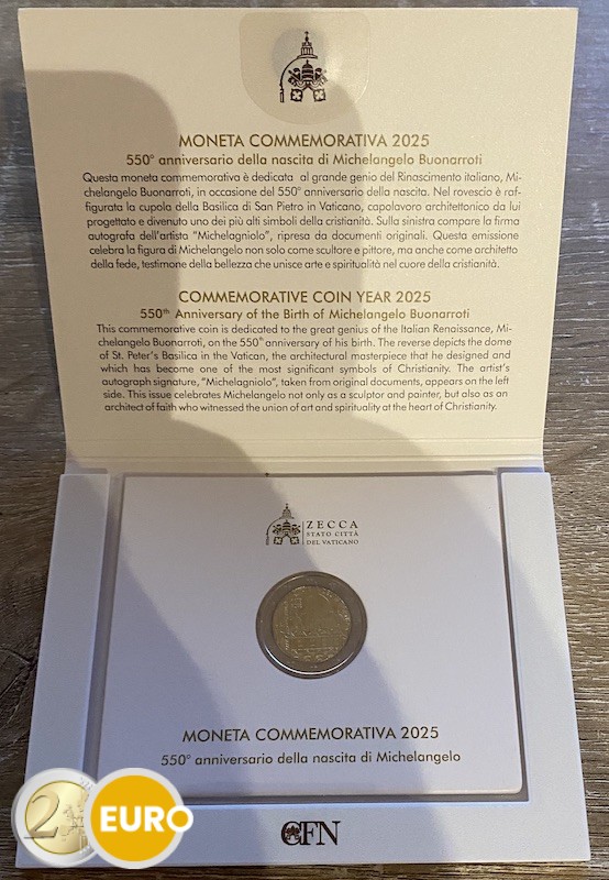2 Euro Vatikan 2025 - Michelangelo Stgl.