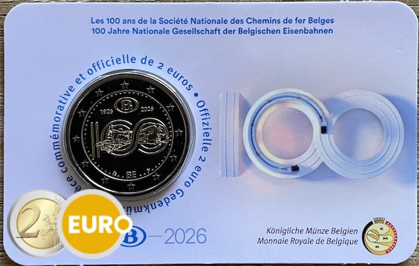 2 Euro Belgien 2026 - NMBS / SNCB Stgl. Coincard FR