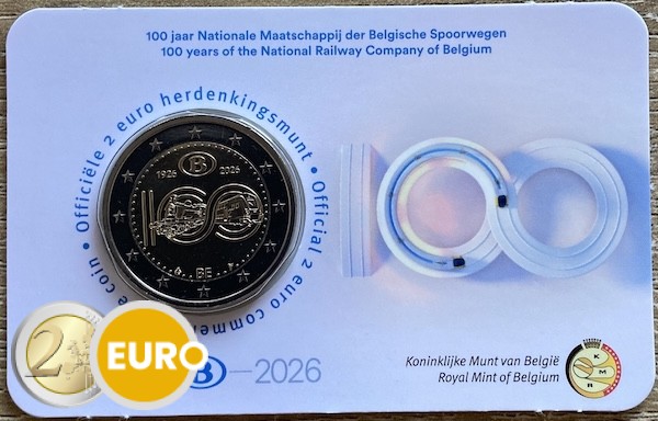2 Euro Belgien 2026 - NMBS / SNCB Stgl. Coincard NL