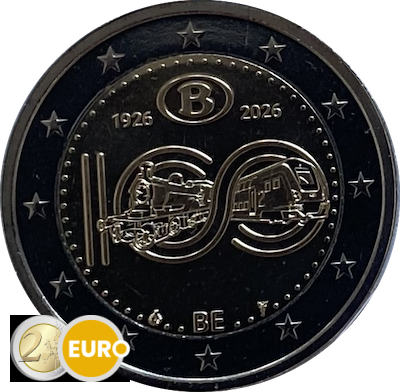 2 Euro Belgien 2026 - NMBS / SNCB UNZ