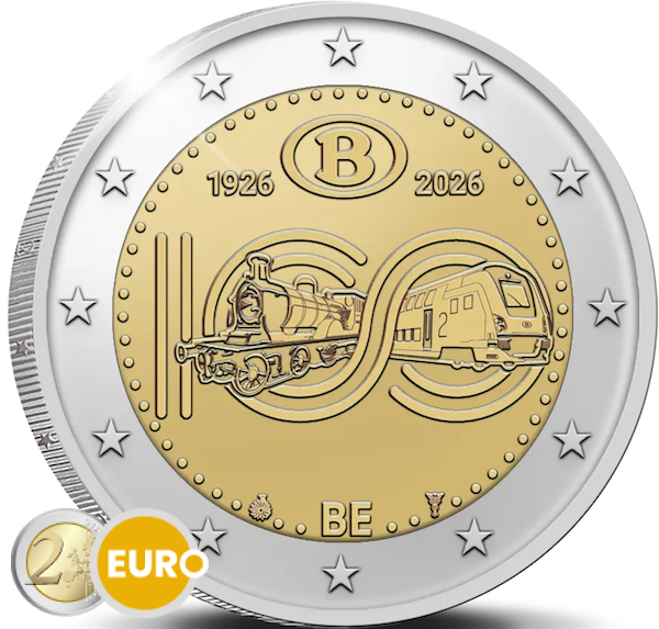 2 Euro Belgien 2026 - NMBS / SNCB UNZ