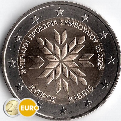 2 Euro Zypern 2026 - EU-Ratspräsidentschaft UNZ