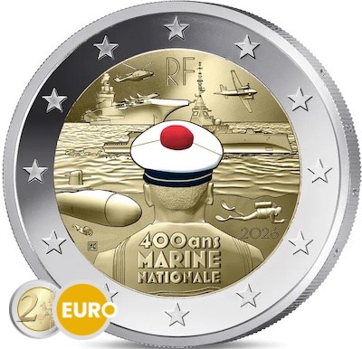 2 Euro Frankreich 2026 - Französischen Marine PP Farbig