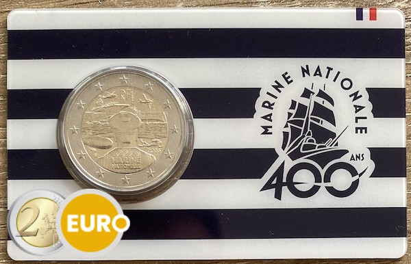 2 Euro Frankreich 2026 - Französischen Marine Stgl. Coincard