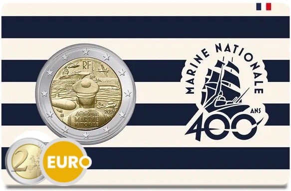 2 Euro Frankreich 2026 - Französischen Marine Stgl. Coincard