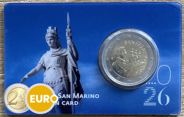 2 Euro San Marino 2026 - Heiliger Marinus Stgl. Coincard Freiheitsstatue