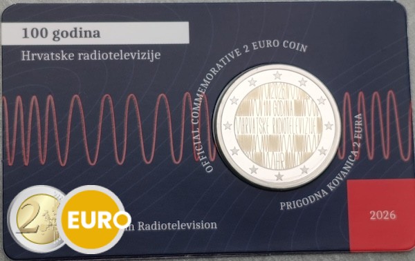 2 Euro Kroatien 2026 - Kroatisches Radio Stgl. Coincard