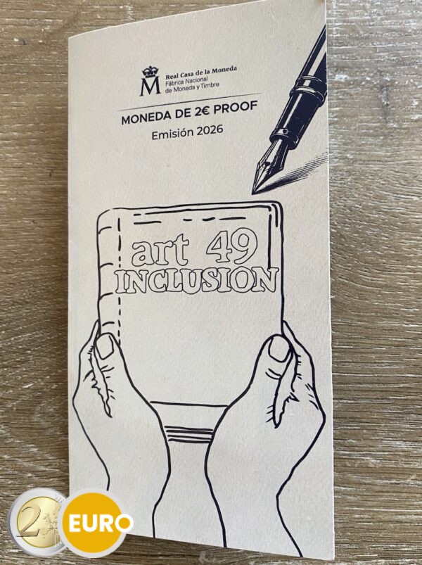 2 euro Spain 2026 - Inclusion BE Proof