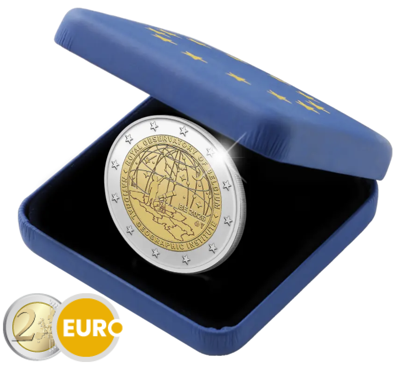 2 Euro Belgien 2026 - Nationales Geographisches Institut und Königliche Sternwarte PP