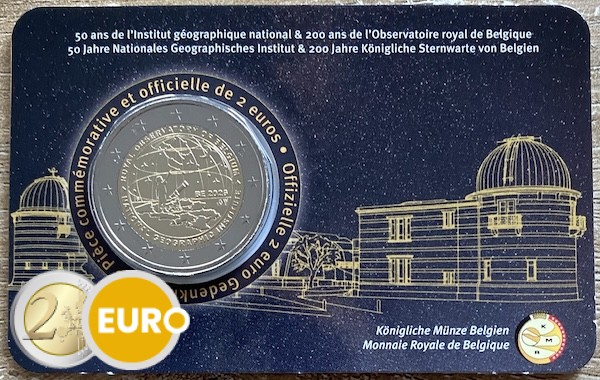 2 Euro Belgien 2026 - Nationales Geographisches Institut und Königliche Sternwarte Stgl. Coincard FR