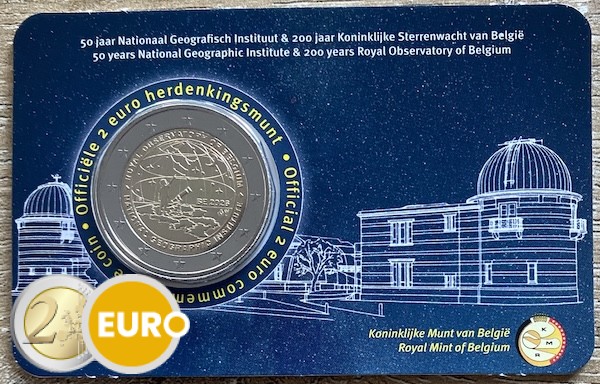 2 Euro Belgien 2026 - Nationales Geographisches Institut und Königliche Sternwarte Stgl. Coincard NL