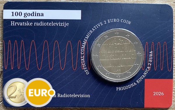 2 Euro Kroatien 2026 - Kroatisches Radio Stgl. Coincard
